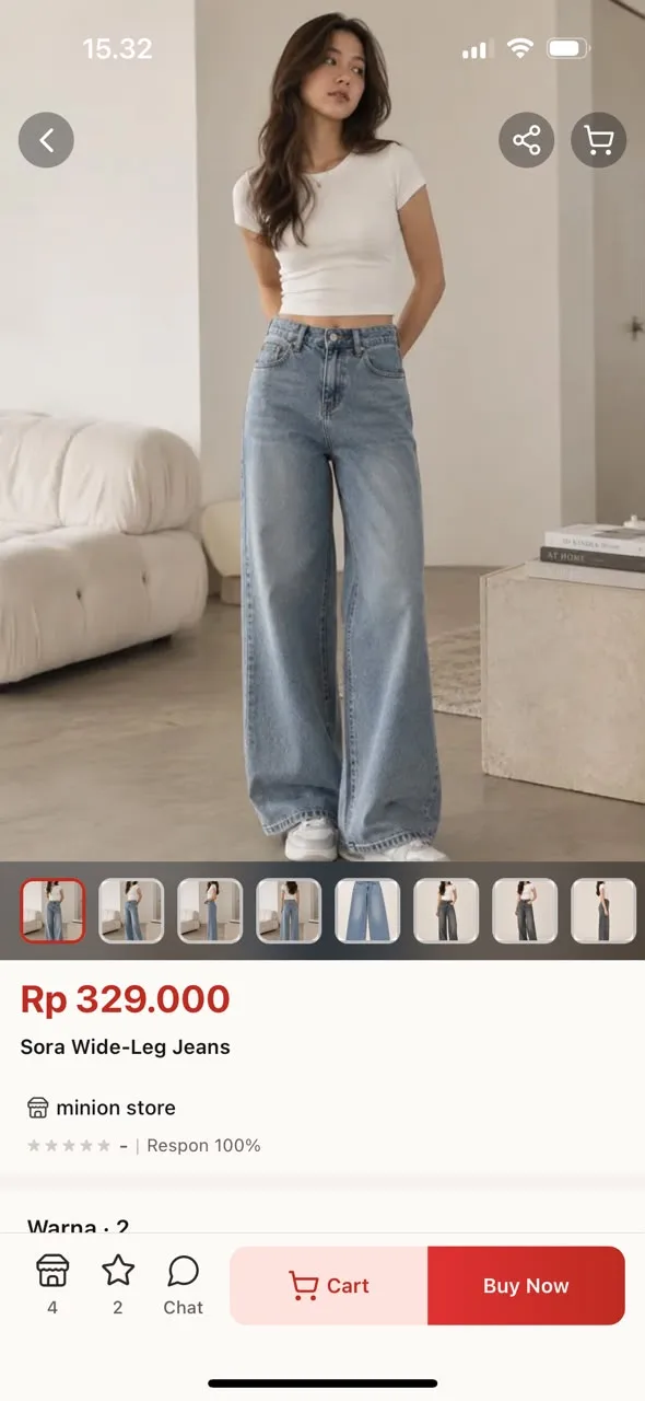 Tampilan aplikasi LAKOO: halaman Detail produk
